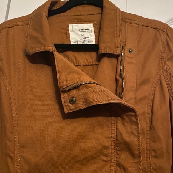 Sonoma Rust/Brown Cotton Blend Jacket - Picture 3 of 5